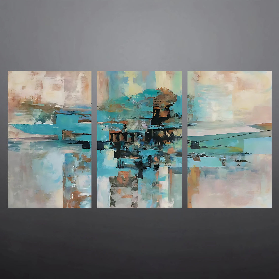 CERULEAN LAYERS OIL PAINTING