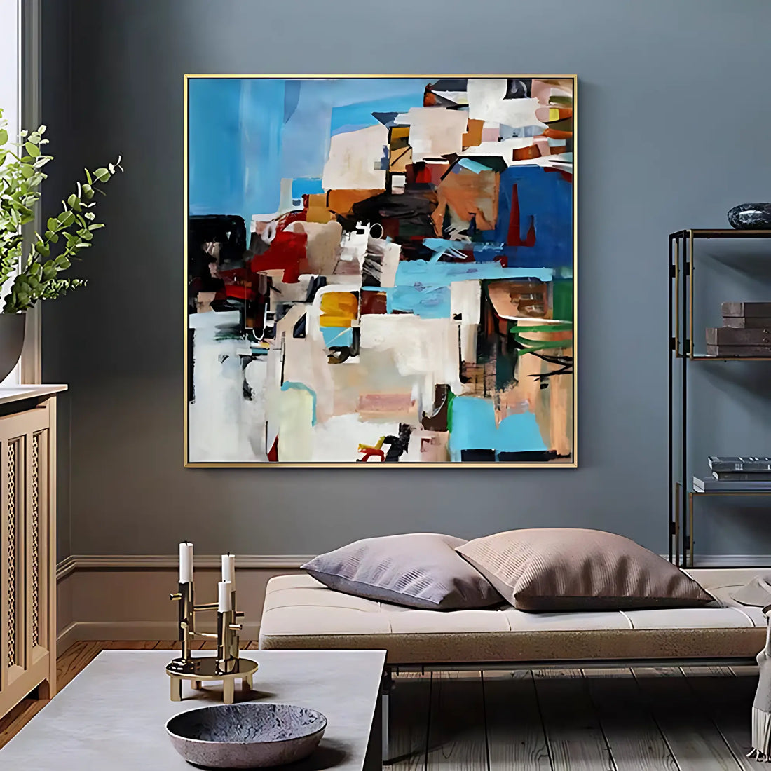 PRISMATIC PATCHWORK OIL PAINTING