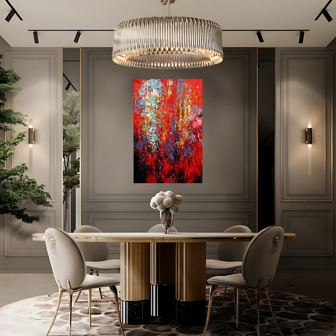 SPLATTER OIL PAINTING