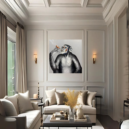 SIMIAN OIL PAINTING