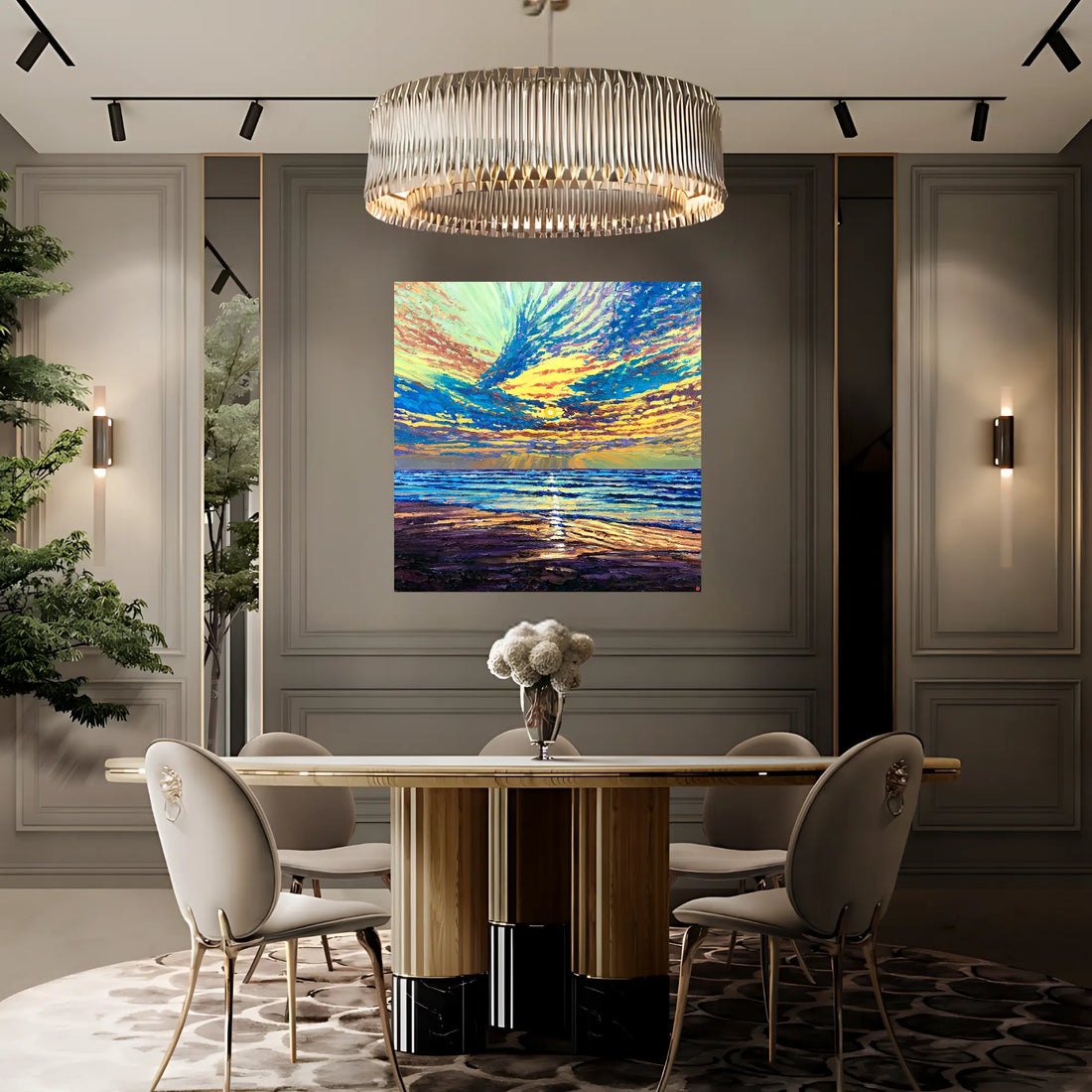 OCEANIC REFLECTIONS OIL PAINTING