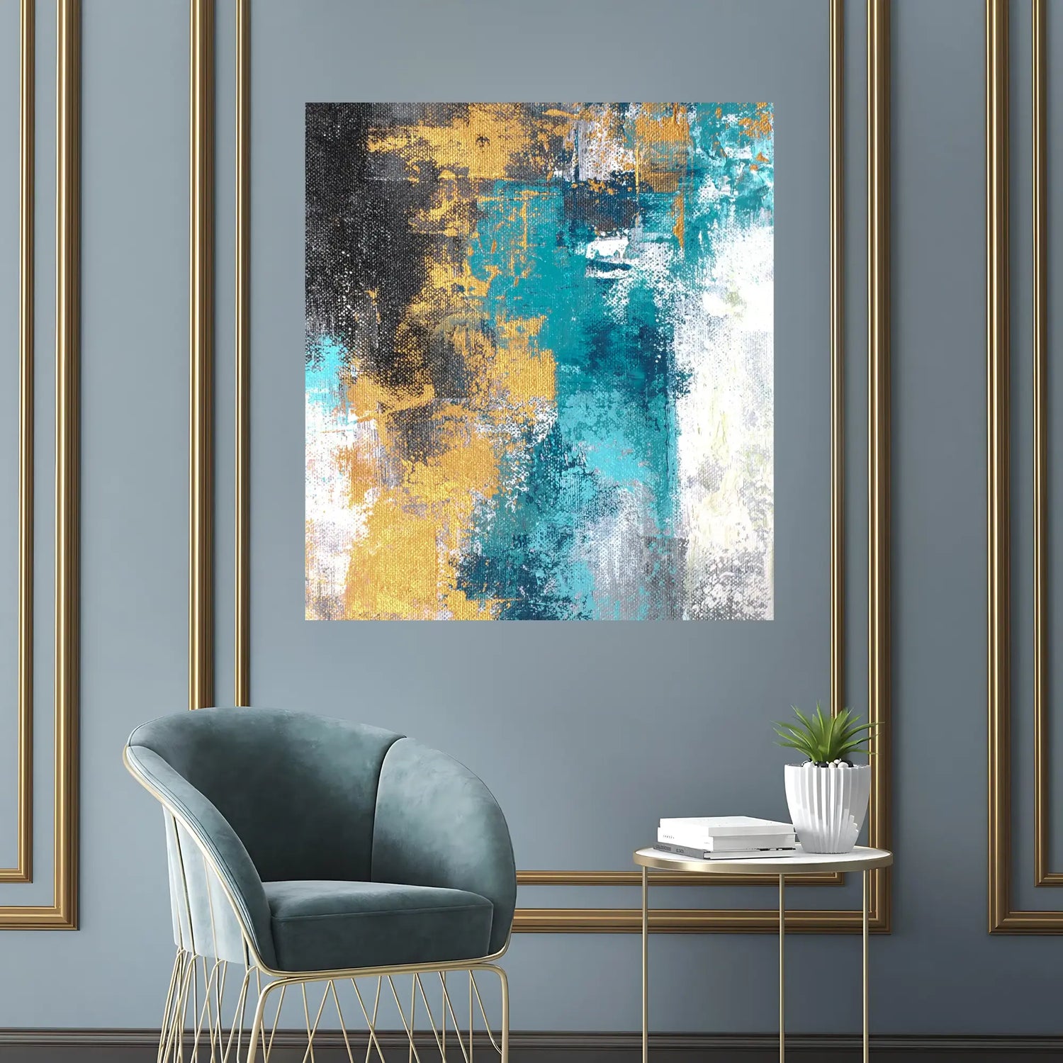 Turquoise Shores Oil Painting