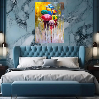 RAINBOW PROCESSION OIL PAINTING