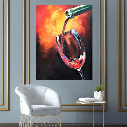 Vermilion Flow Oil Painting