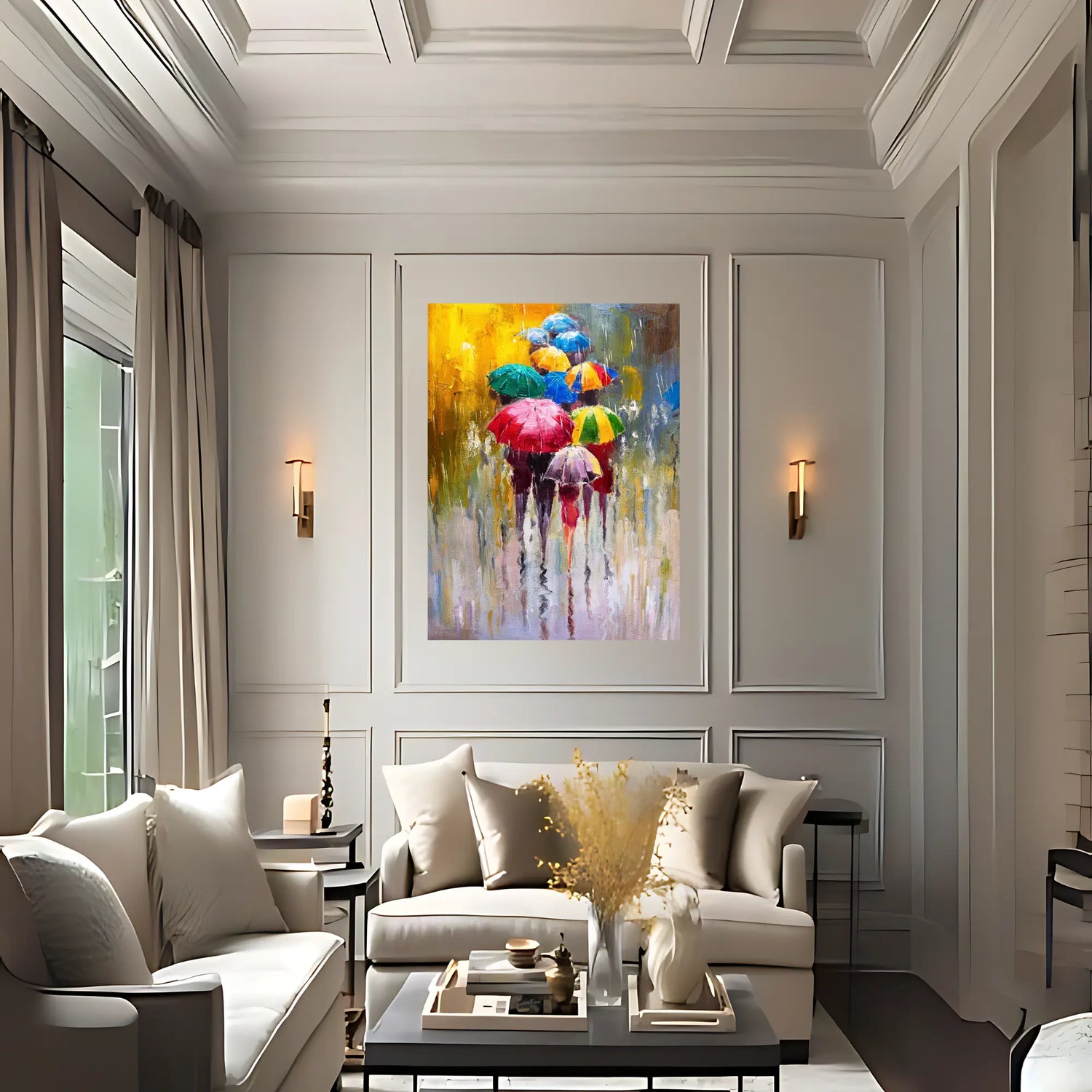 Prismatic Parade Oil Painting