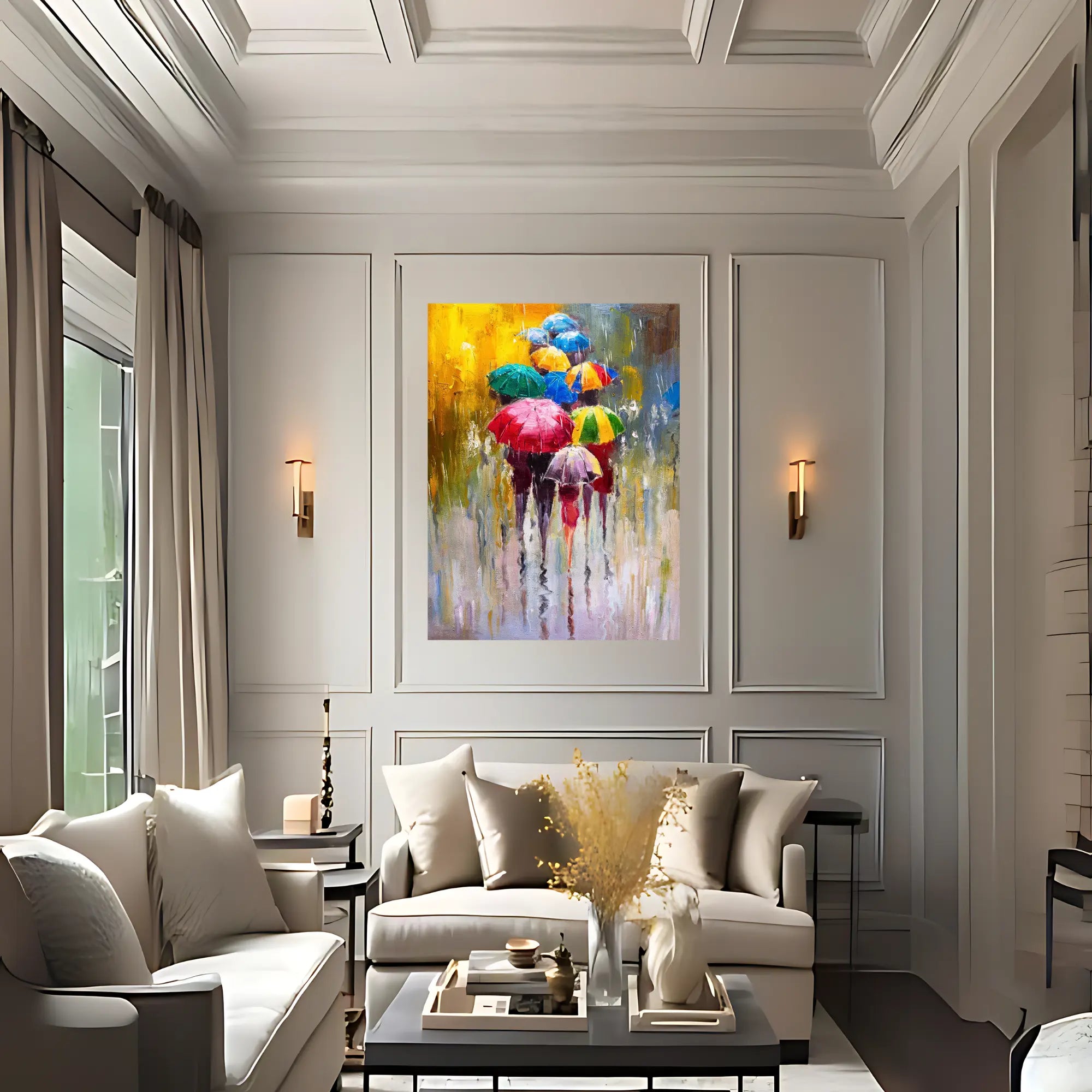 Prismatic Parade Oil Painting