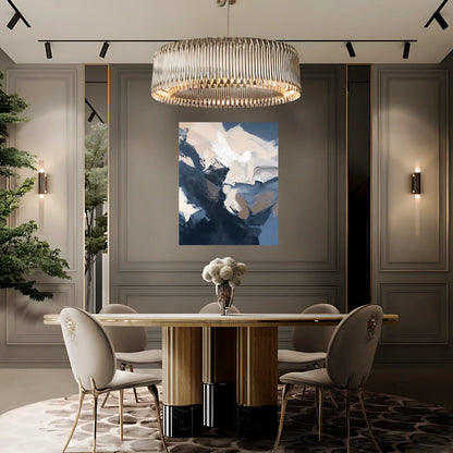 Cobalt Veil Oil Painting