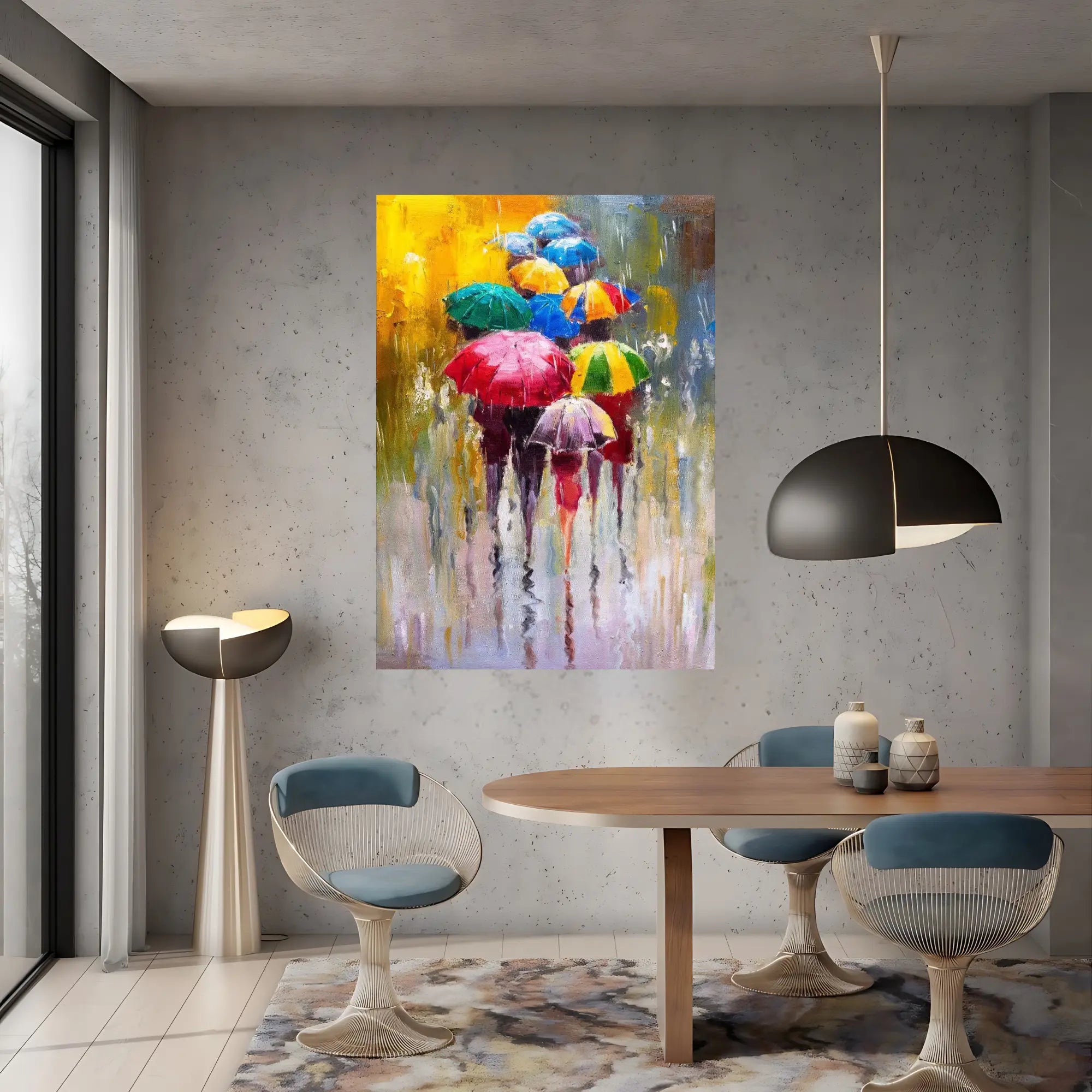 RAINBOW PROCESSION OIL PAINTING