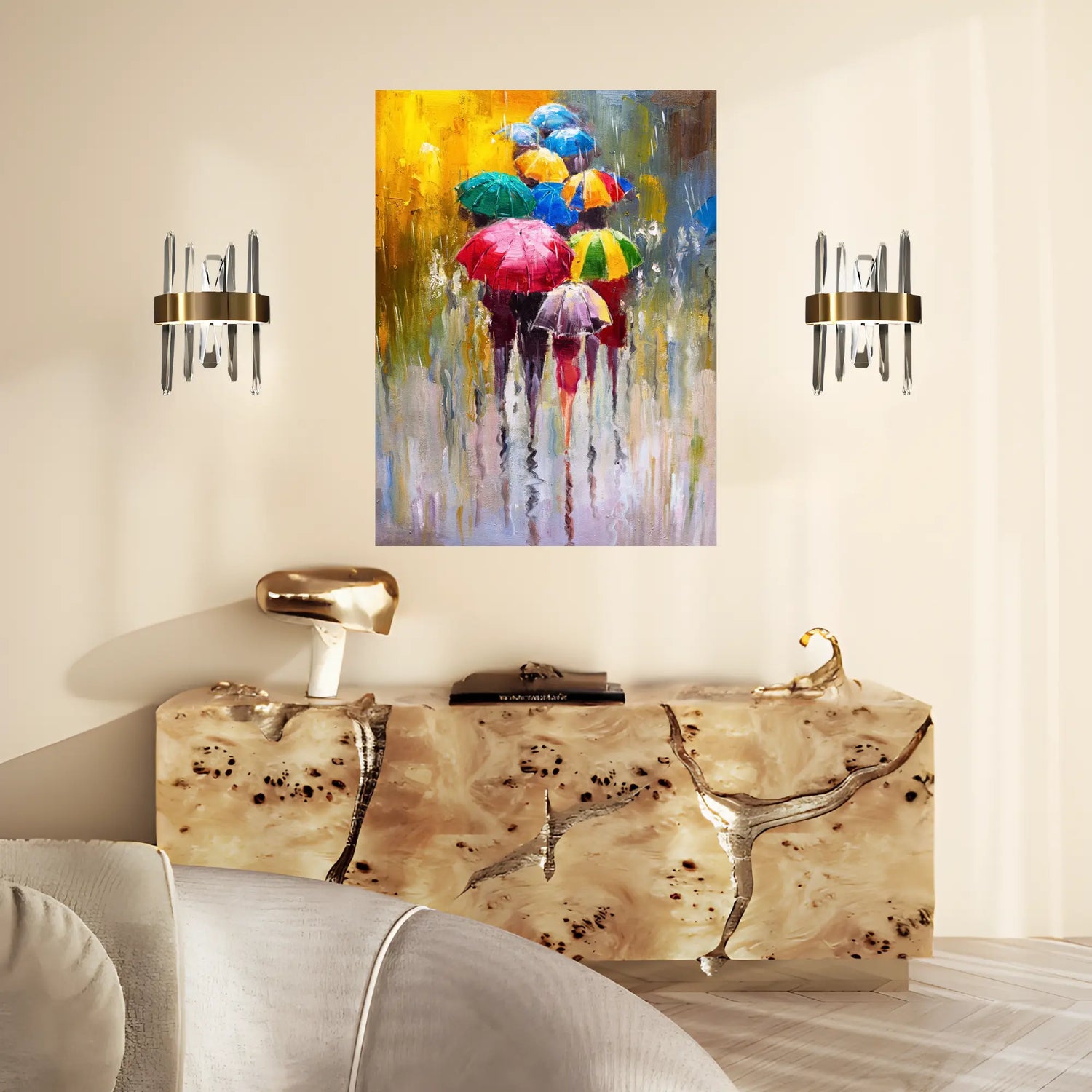 Prismatic Parade Oil Painting