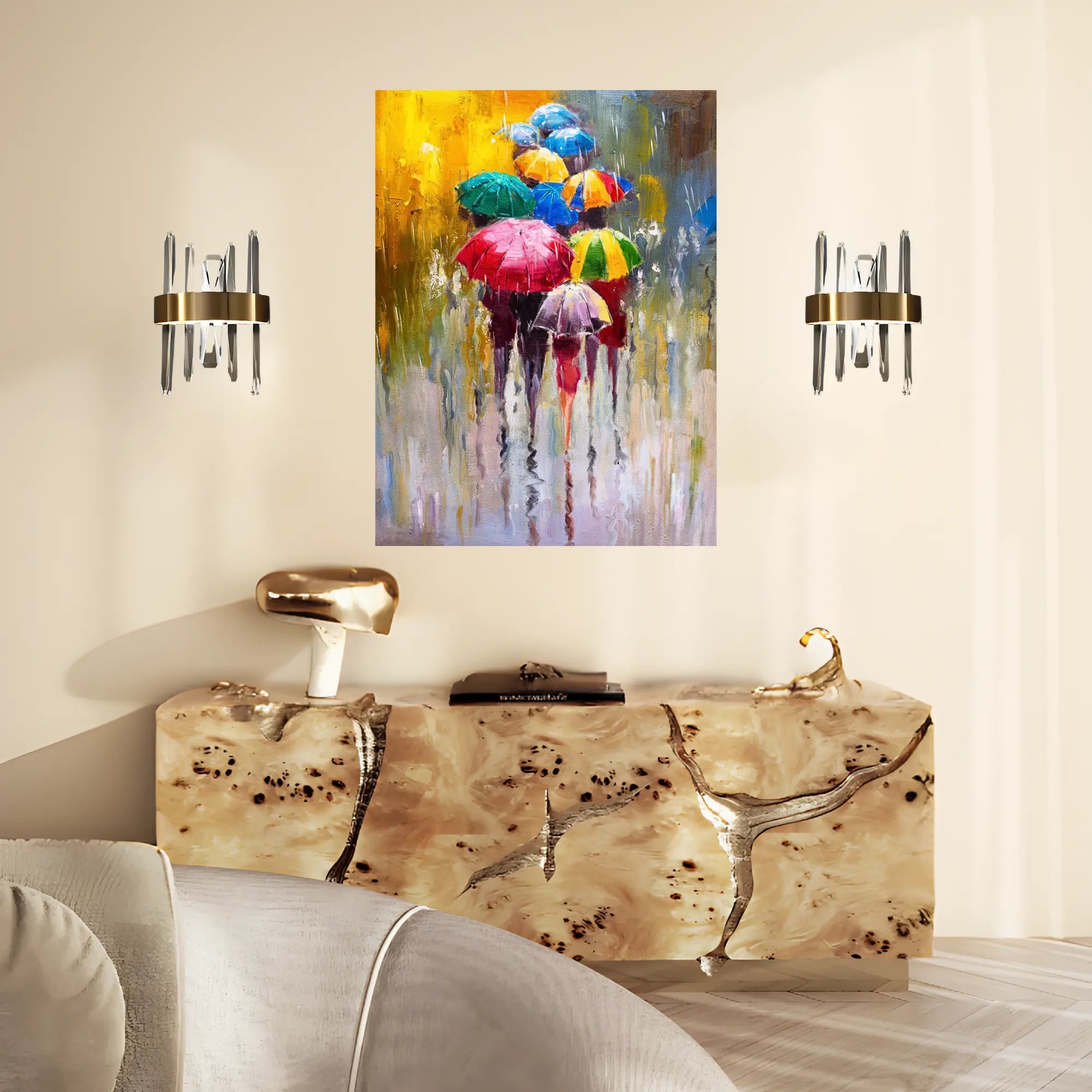 Prismatic Parade Oil Painting