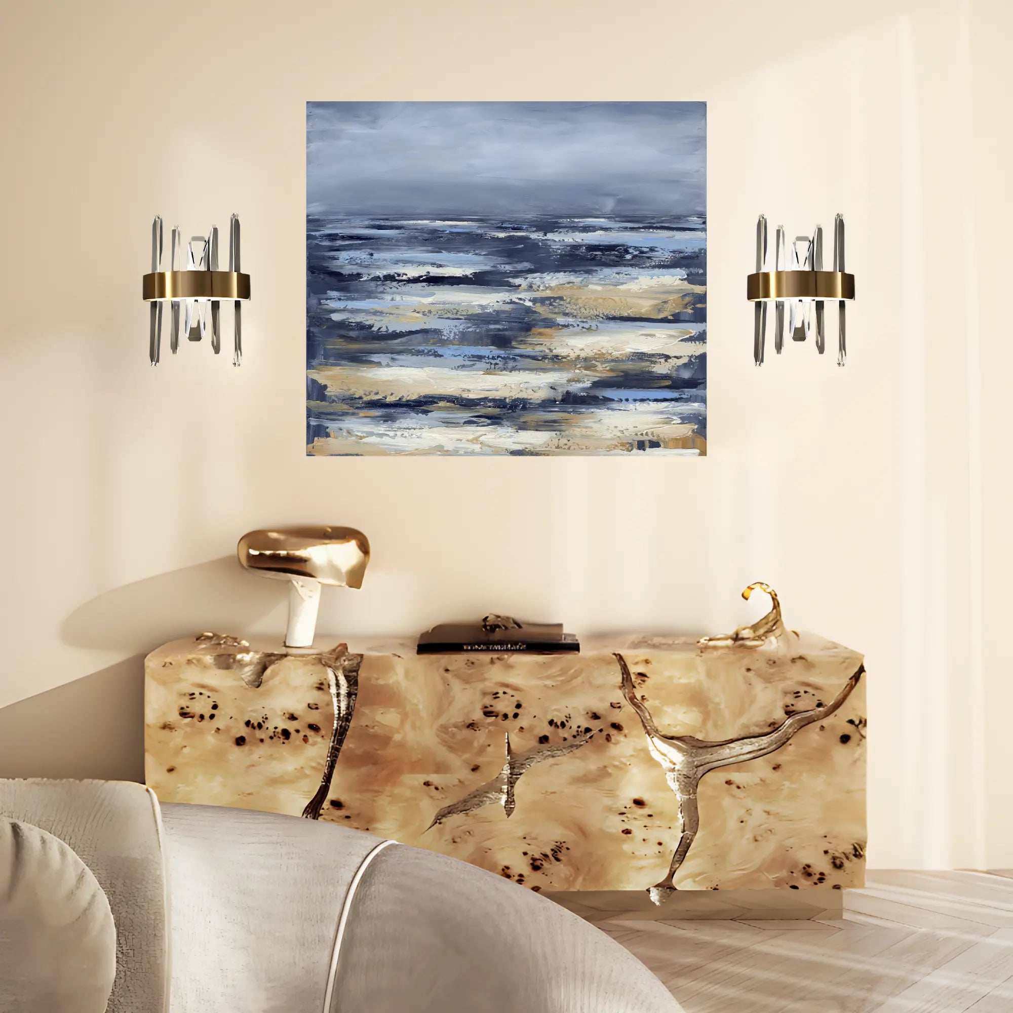 Tidal Layers Oil Painting