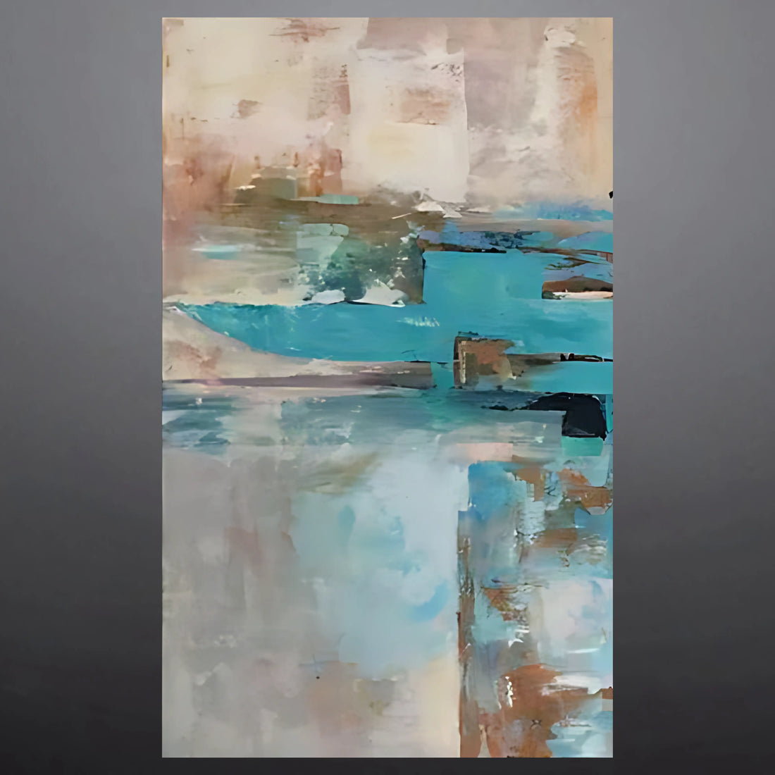 CERULEAN LAYERS OIL PAINTING