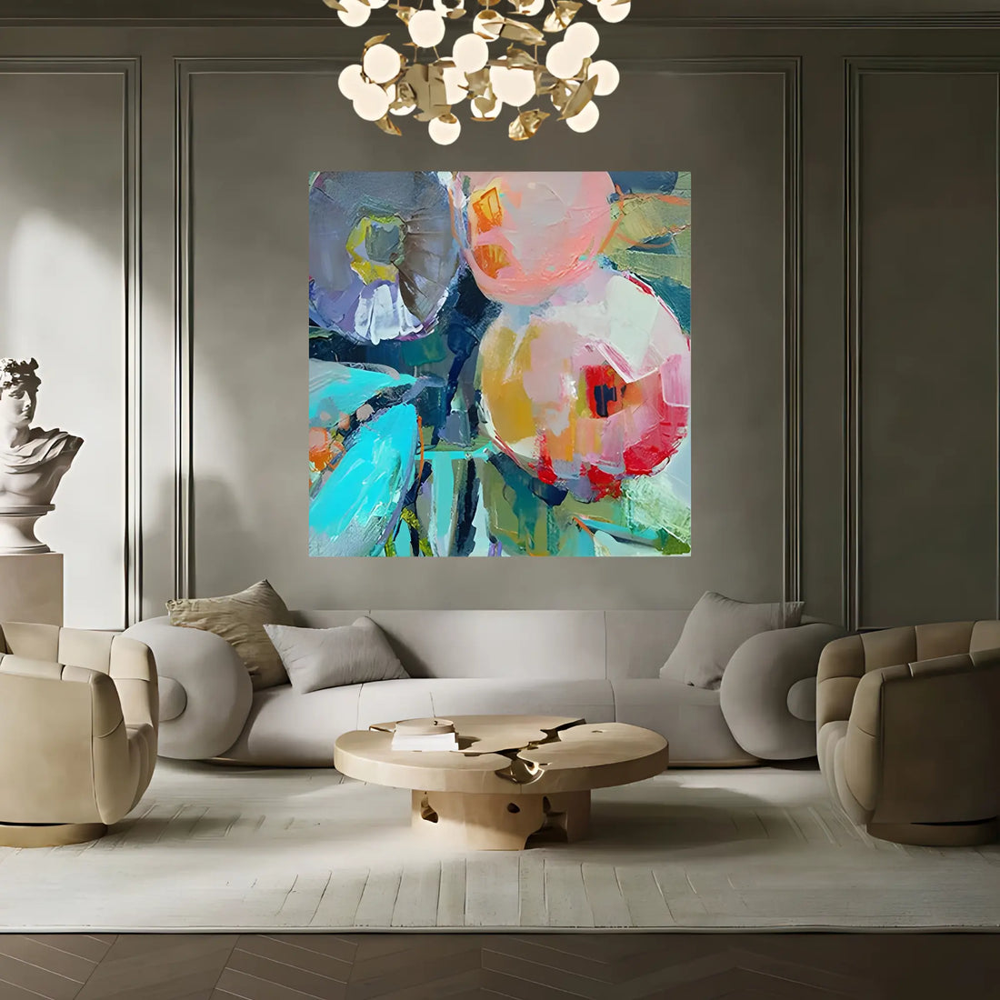 PASTEL BLOSSOM OIL PAINTING