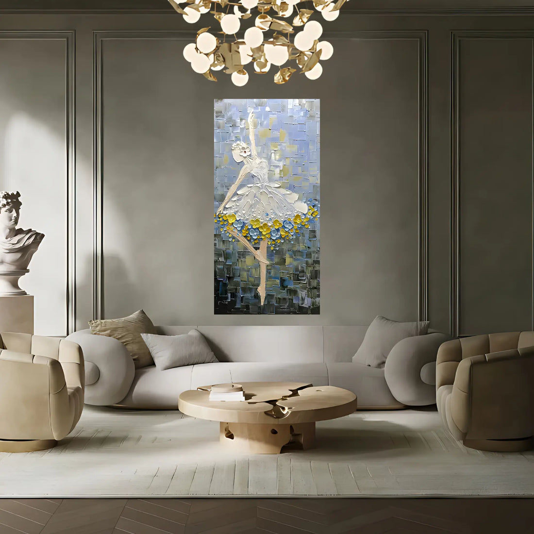 WHIMSICAL PIROUETTE OIL PAINTING