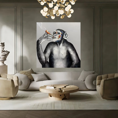 SIMIAN OIL PAINTING