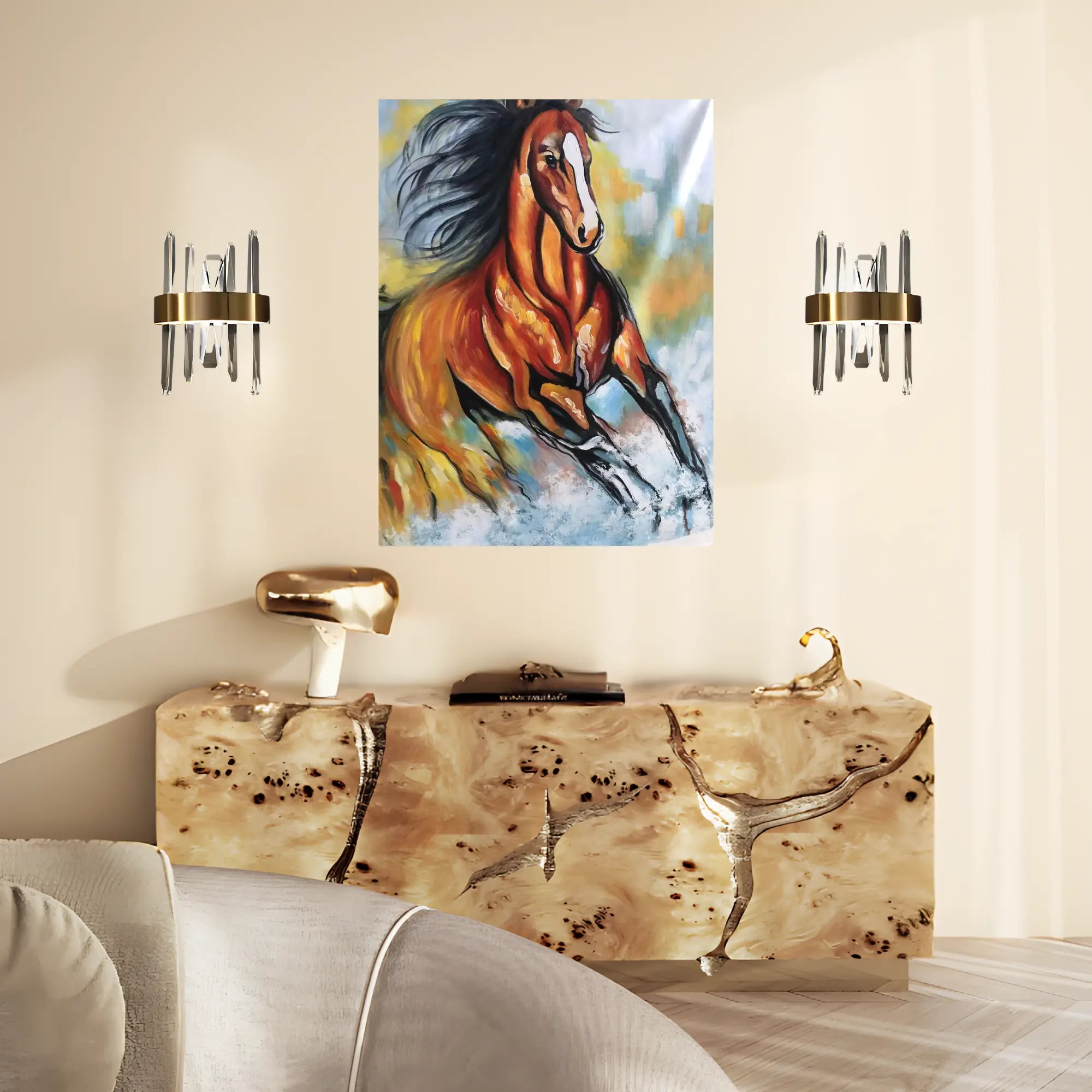 HOOVES OIL PAINTING