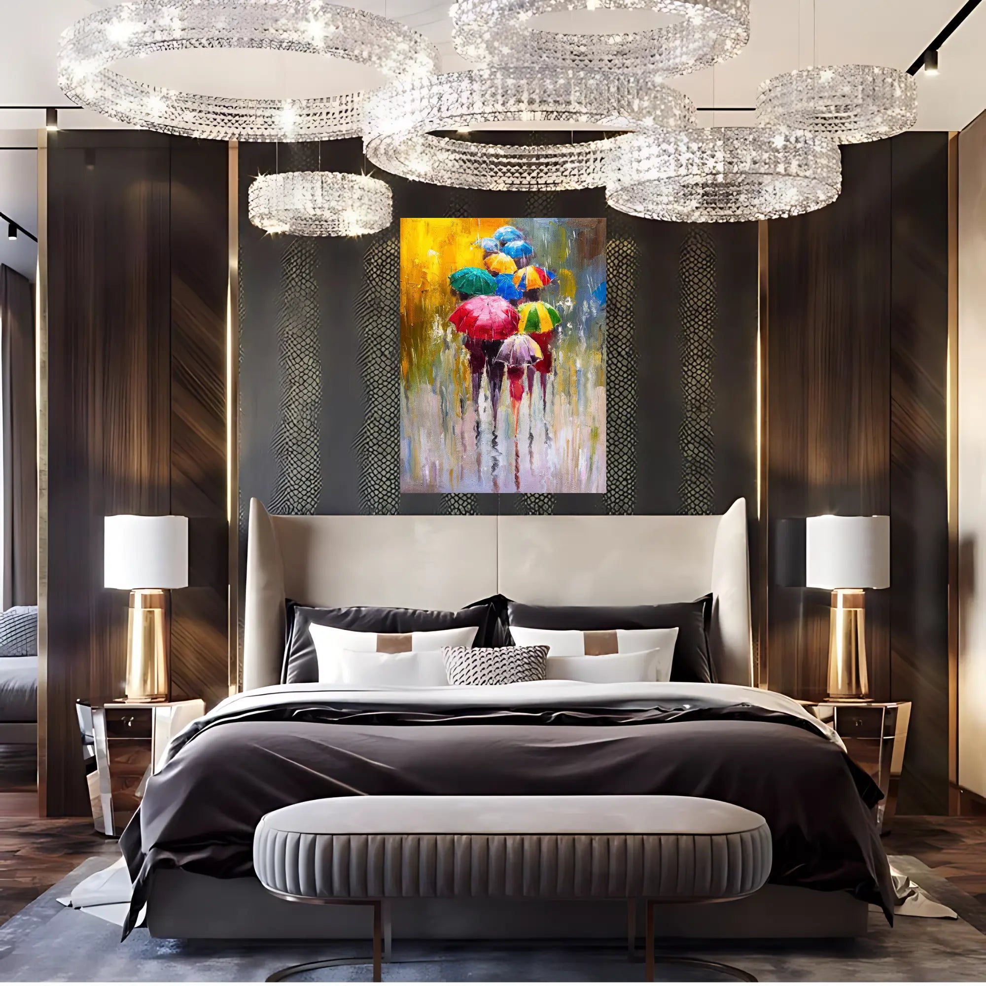 Prismatic Parade Oil Painting