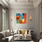 Sapphire Ember Oil Painting