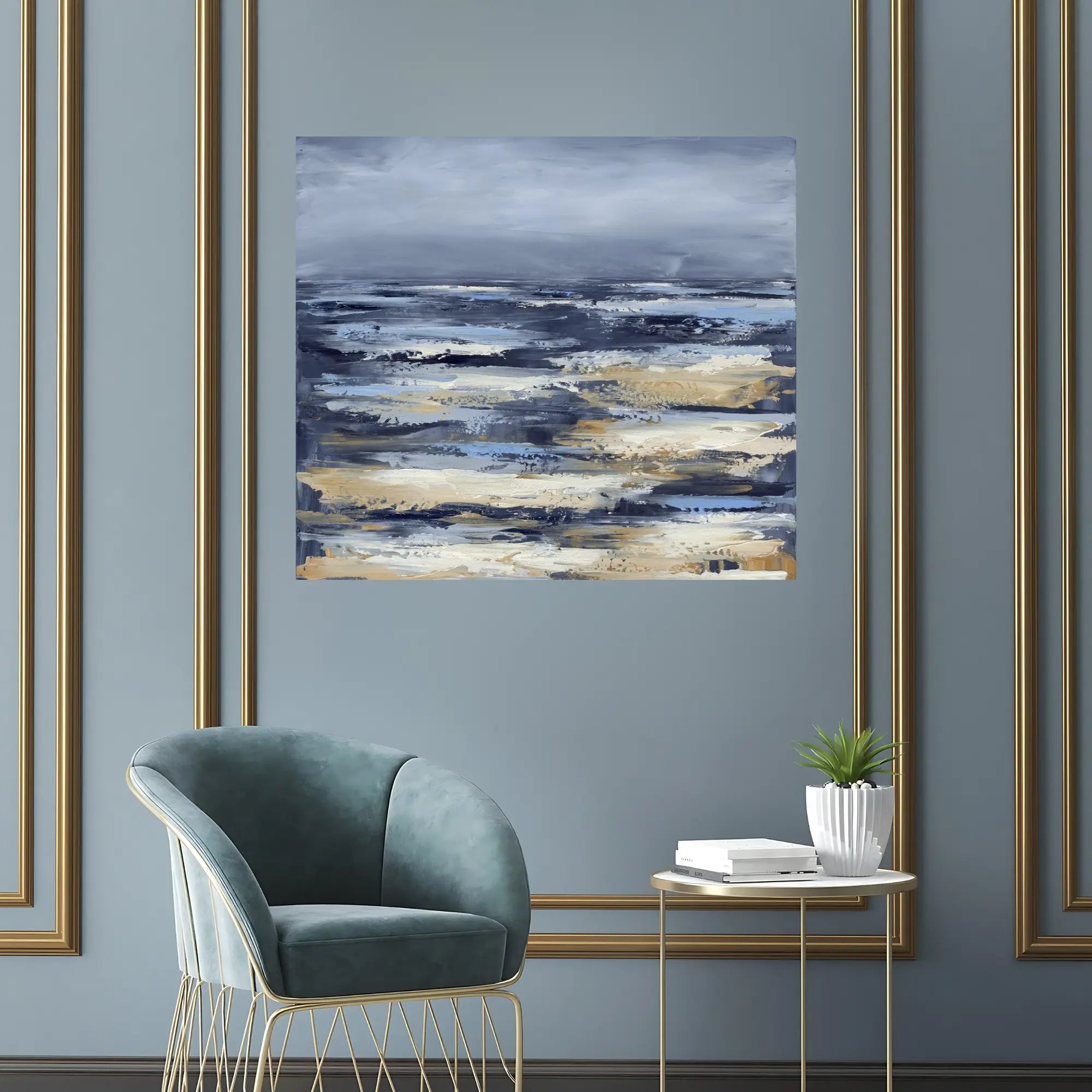 Tidal Layers Oil Painting