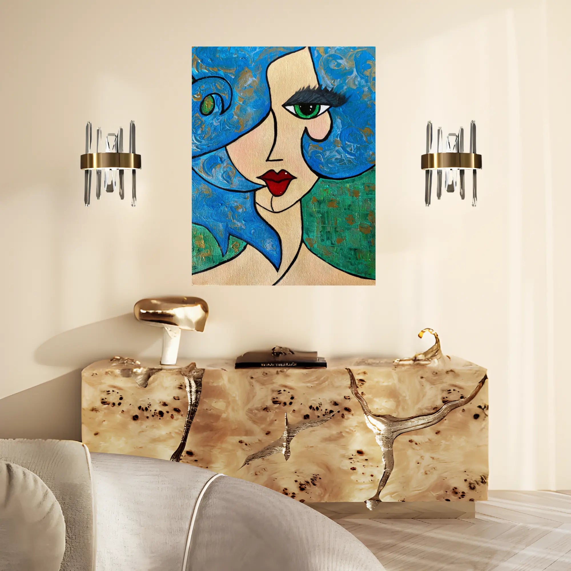 Aquatic Elegance Oil Painting