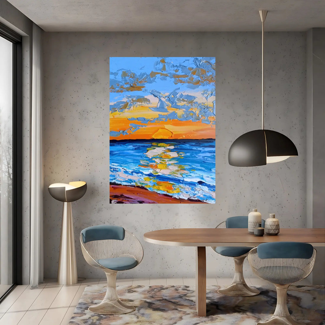 SHORELINE OIL PAINTING