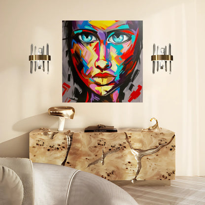 Pixelated Grace Oil Painting