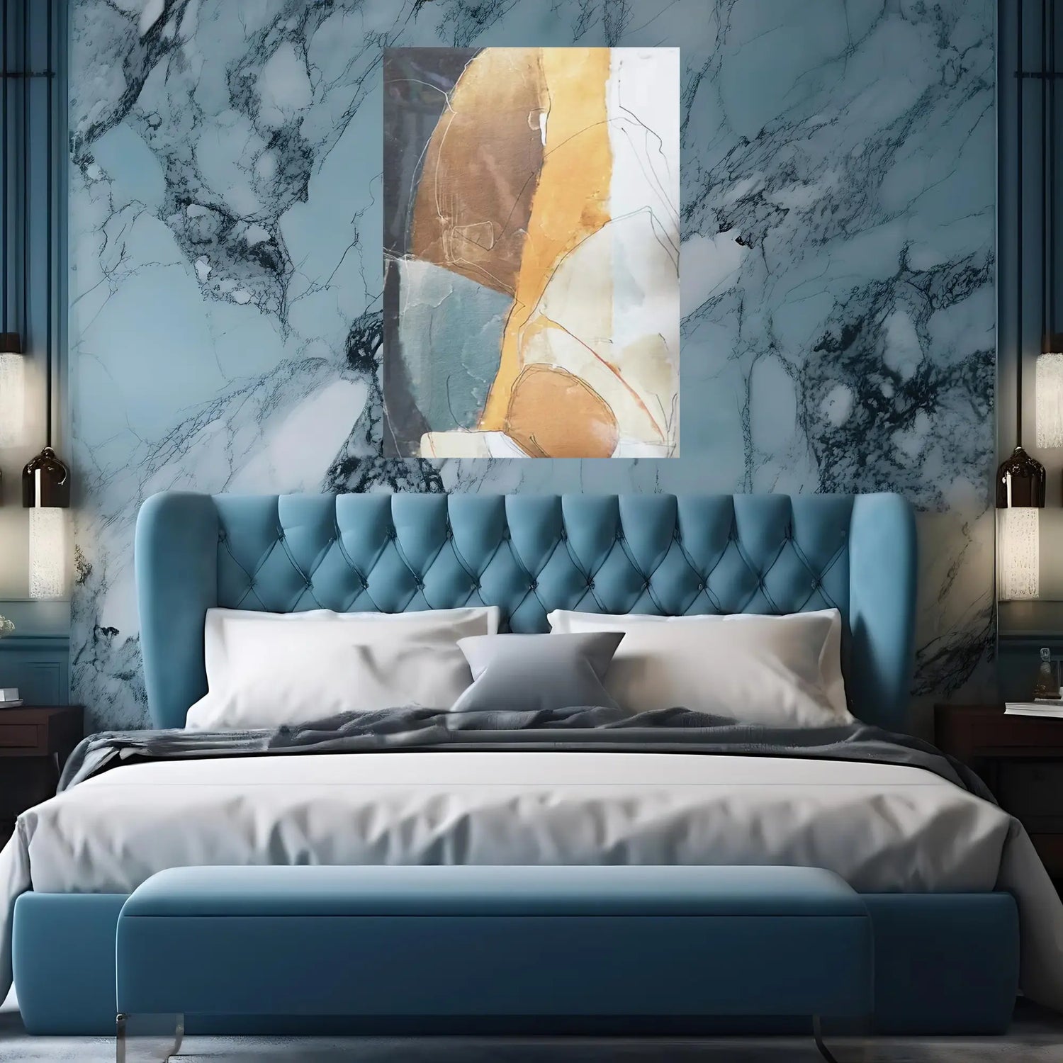 Warm Shards Oil Painting