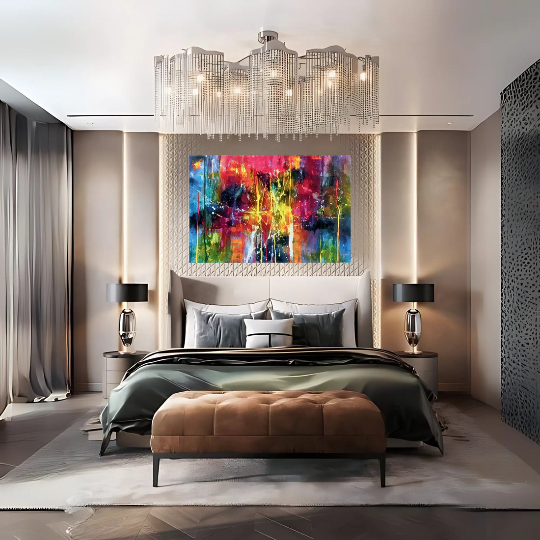 CHROMATIC ECHOES OIL PAINTING