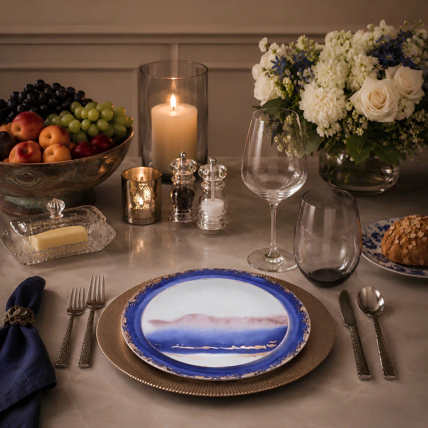 VAN GOGH COBALT PLATE