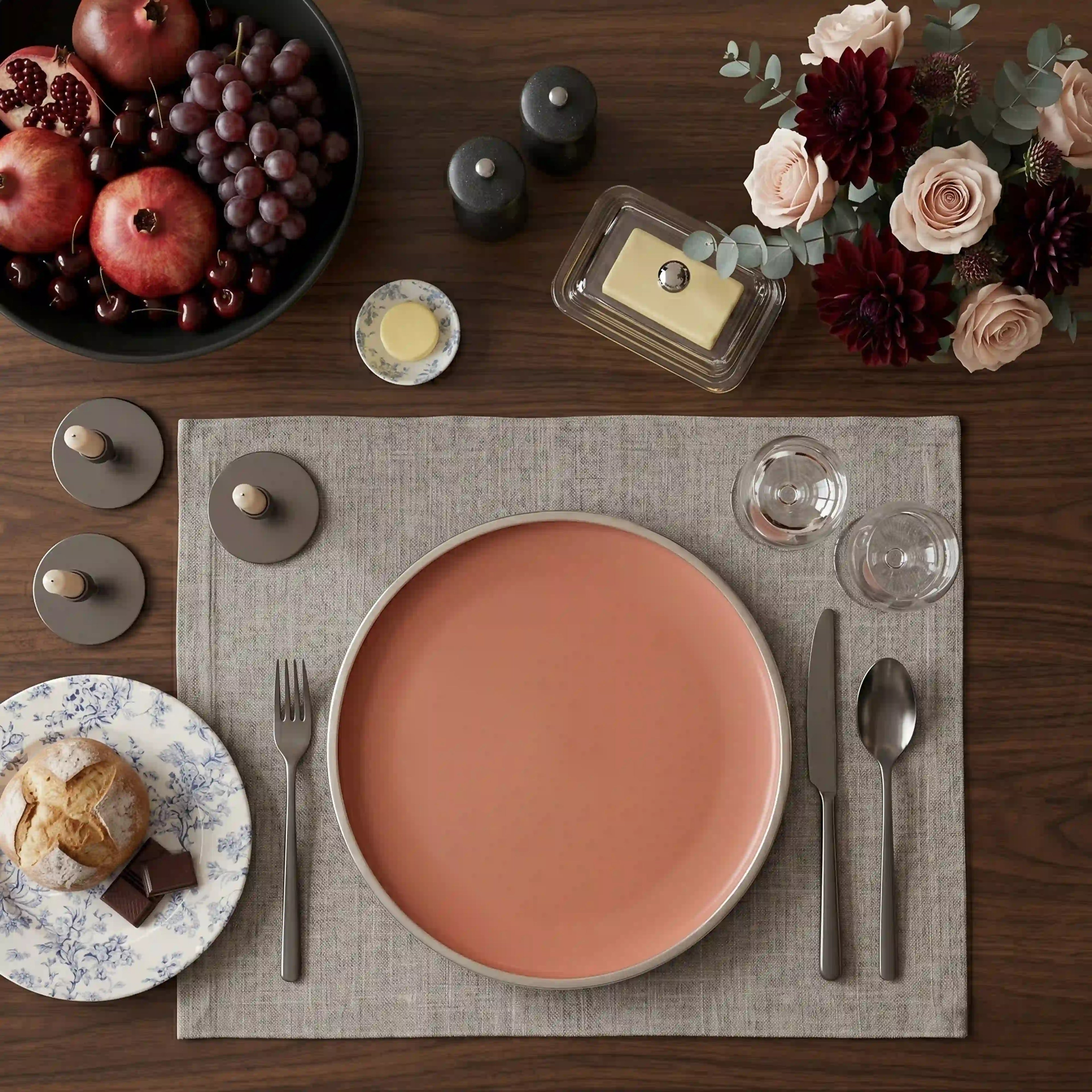 FAYETTE BLUSH ROSE PLATE