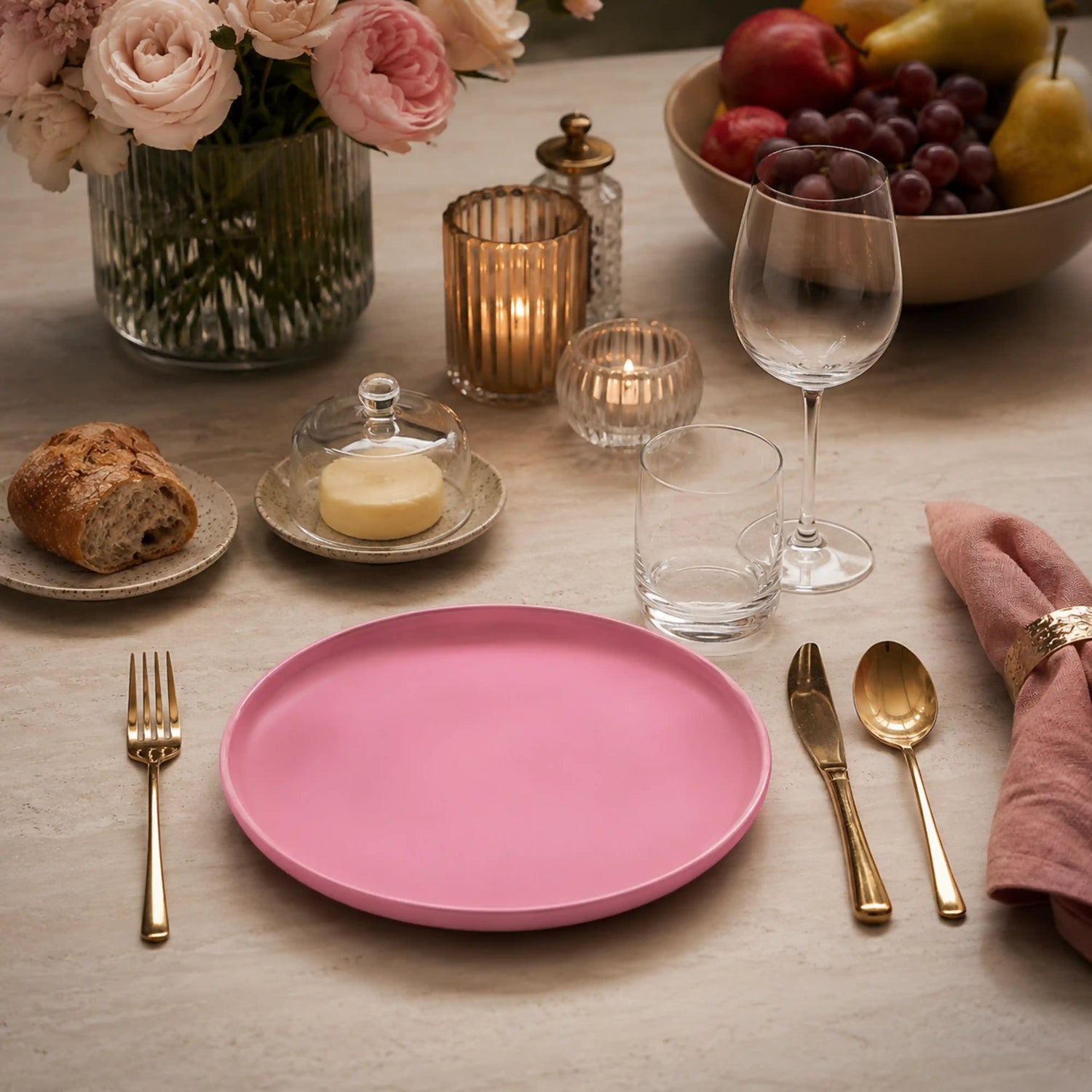PLAIN ROSE PLATE