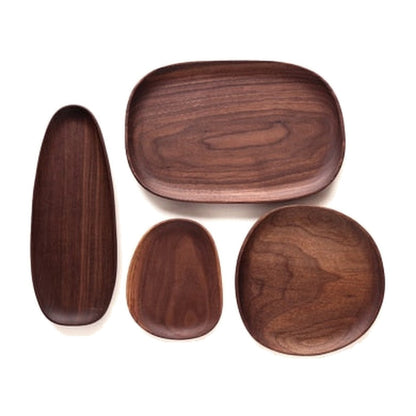 Walnut Serving Platter - 4 Piece Set