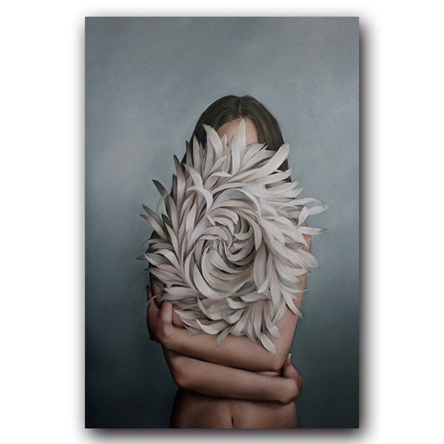 FLOWER BRUSH CANVAS PRINT