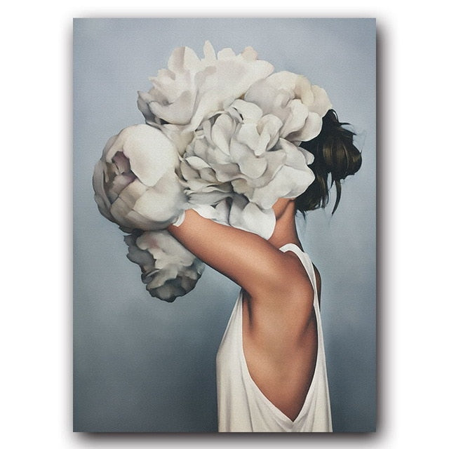 FLOWER BRUSH CANVAS PRINT