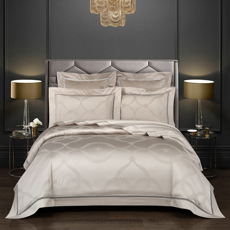 HUDSON PREMIUM DUVET COVER &amp; SHAMS EGYPTIAN COTTON 600TC