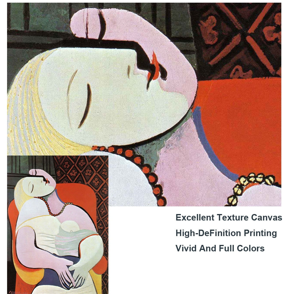 THE DREAM (Le Rêve) 1932 By Pablo Picasso CANVAS PRINT
