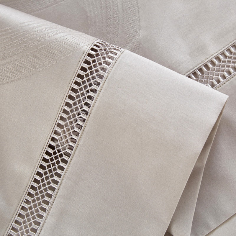 HUDSON PREMIUM DUVET COVER &amp; SHAMS EGYPTIAN COTTON 600TC