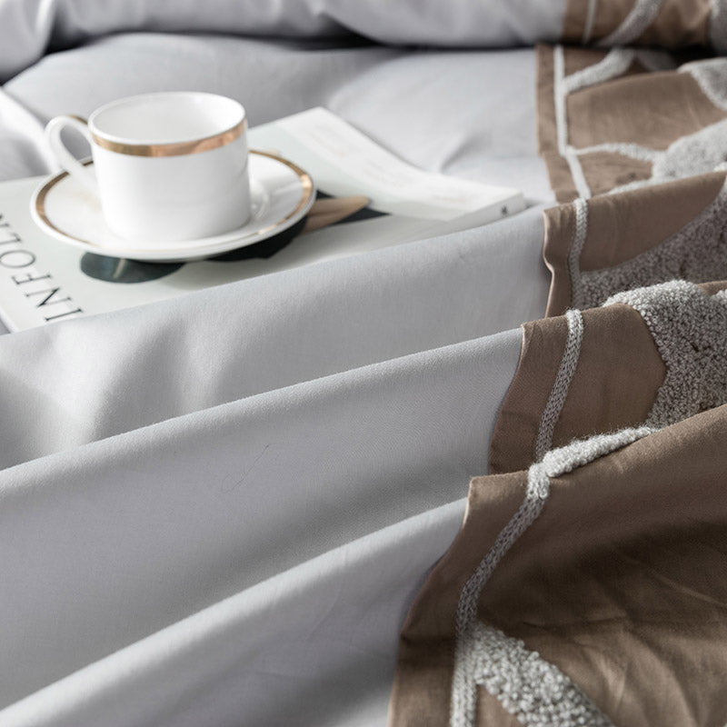 CHAIN OF LUXURY DUVET COVER &amp; SHAMS EGYPTIAN COTTON 400TC