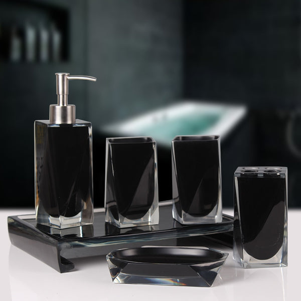 Nexus Black Marble Bath Accessories