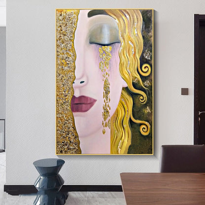 GOLD TEAR By Gustav Klimt CANVAS PRINT