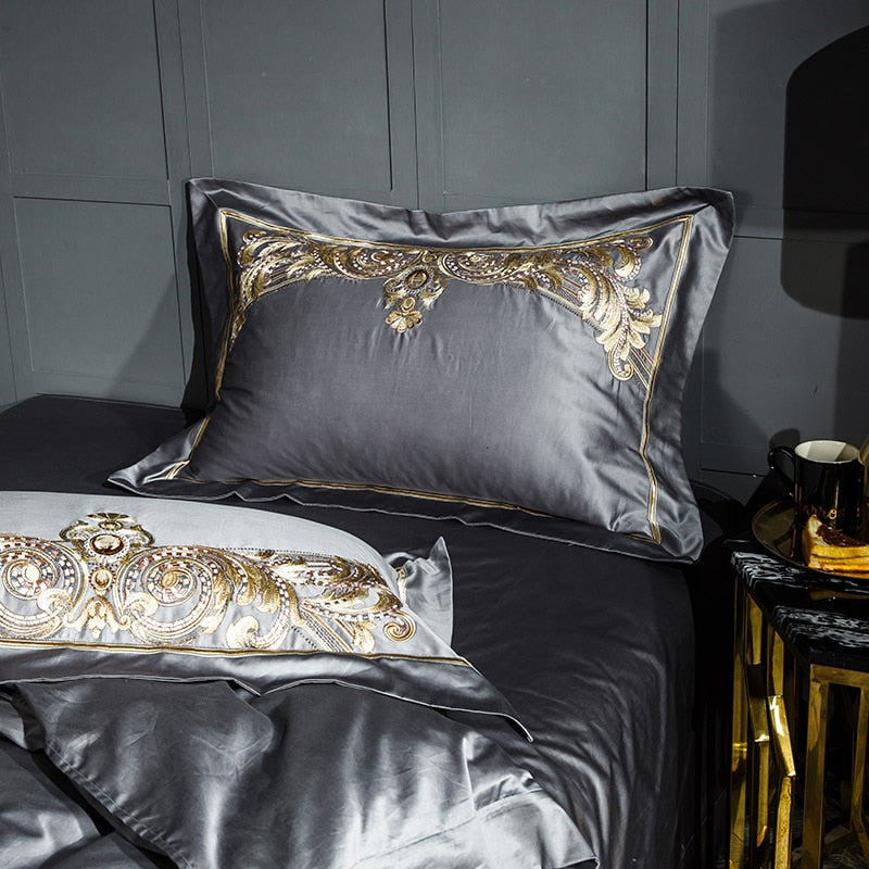 ELIZABETH DUVET COVER & SHAMS EGYPTIAN COTTON 1000TC