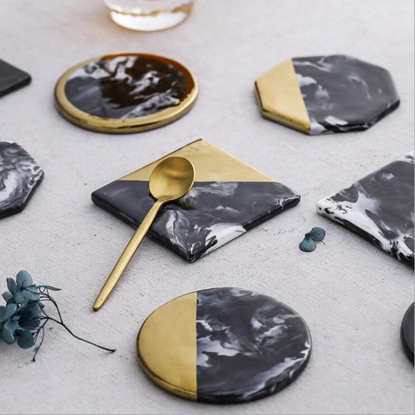 BLACK MARBLE COASTER