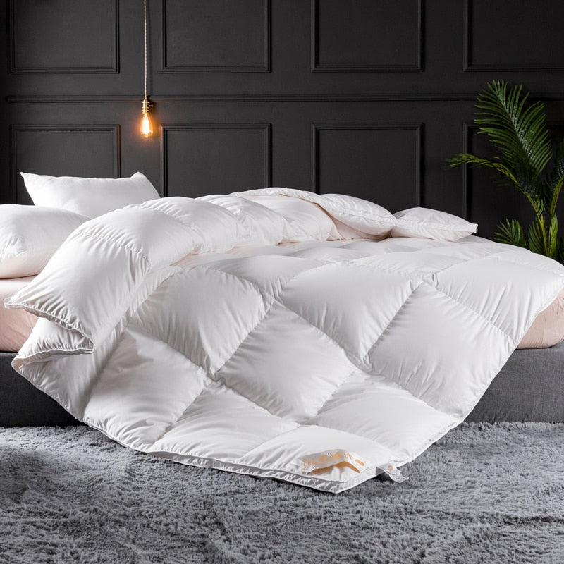 Luxury Hungarian King Size Goose Down Comforter 100% Cotton 1200TC