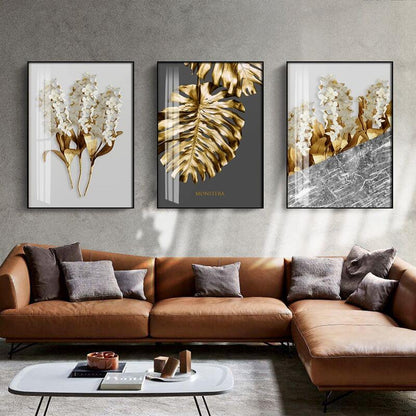 SHIMMERING FLORAL CANVAS PRINT