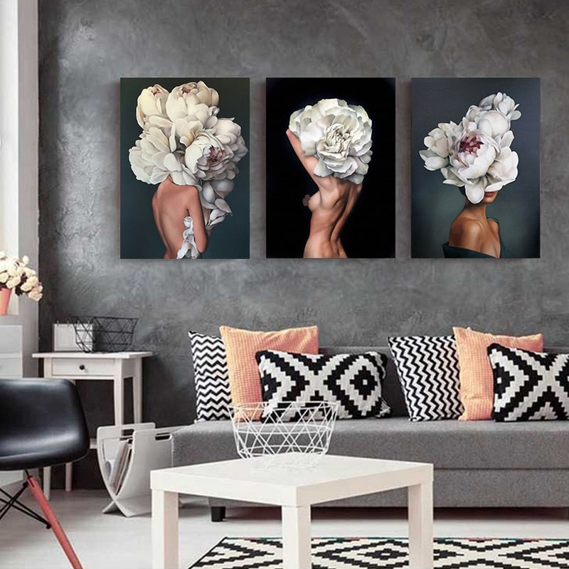 FLOWER BRUSH CANVAS PRINT
