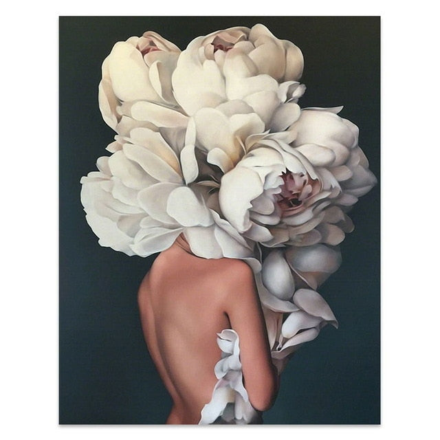 FLOWER BRUSH CANVAS PRINT