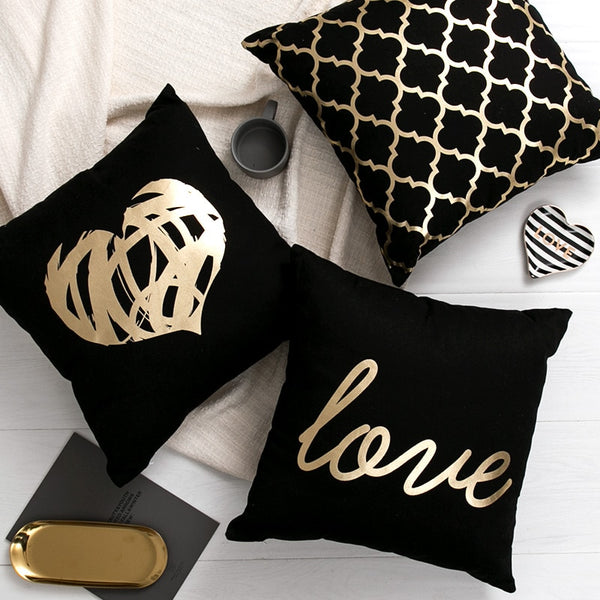 BLACK GOLD CUSHION